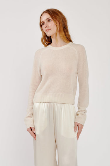 JAYNE LAYERING CREWNECK in gardenia