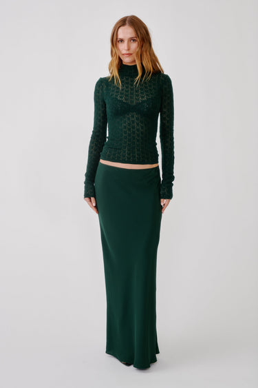 GRACE C MAXI SKIRT | HUNTER GREEN
