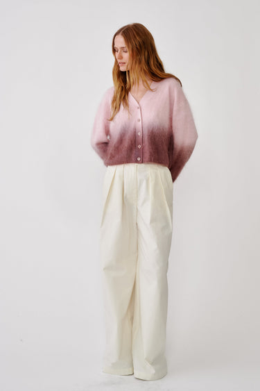 BROOKE COTTON PLEAT PANT | GARDENIA