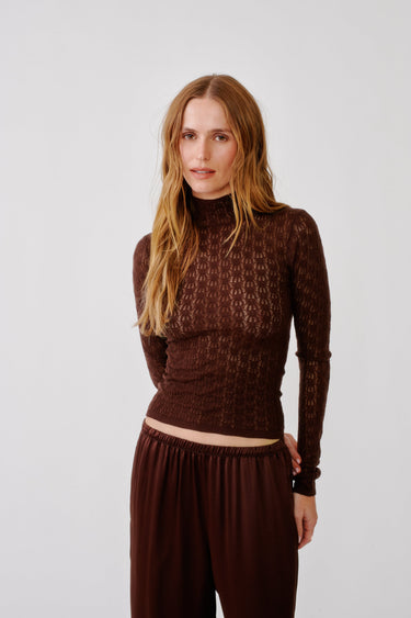 RHEA LONGSLEEVE MOCK NECK | CINNABAR