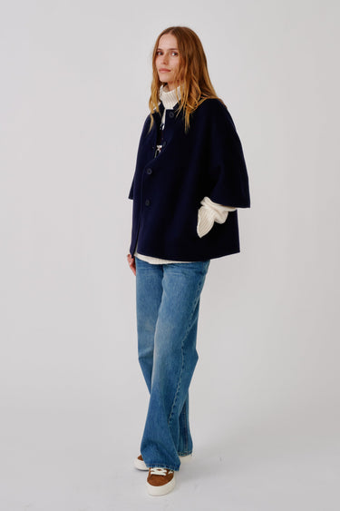 EMMANUELLE DOVAMAN CAR COAT | MIDNIGHT NAVY