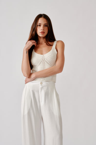 THEA SCOOP NECK TANK | GARDENIA