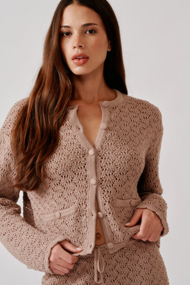 CHAR SHRUNKEN CROPPED WELT POCKET JACKET | DUNE