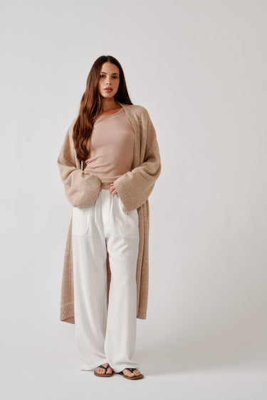 CEDAR SLOUCHY CASHMERE DUSTER | DUNE HEATHER