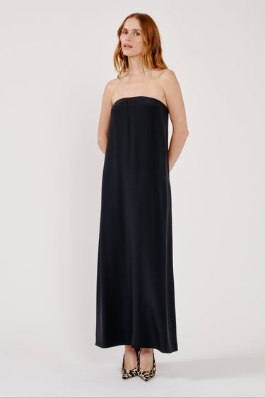 ARDEN STRAPLESS MAXI DRESS in black