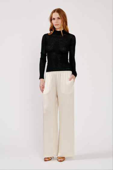 MARLO FINE KNIT TOP in black