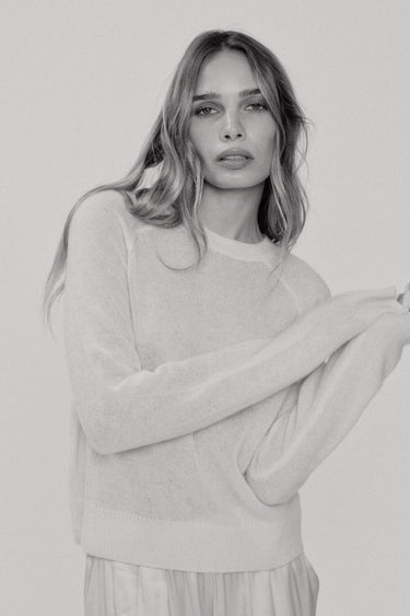 JAYNE LAYERING CREWNECK in gardenia