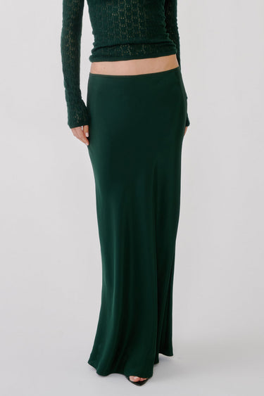 GRACE C MAXI SKIRT | HUNTER GREEN