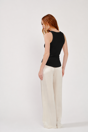 JAMEELA RACERBACK TANK in black