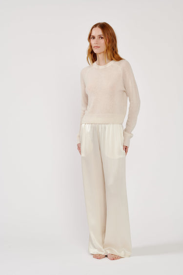 JAYNE LAYERING CREWNECK in gardenia