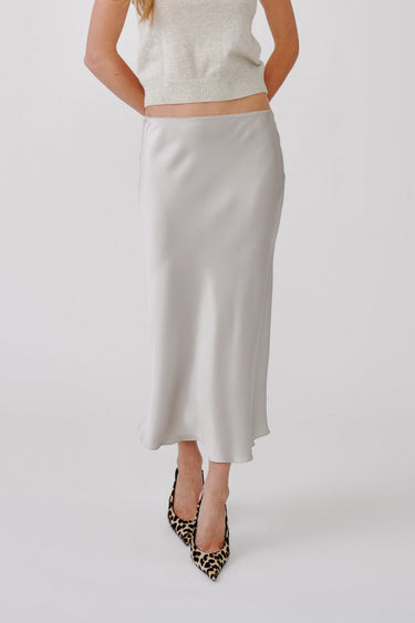 MIRANDA B SCALLOP TRIM SLIP SKIRT | BLIZZARD