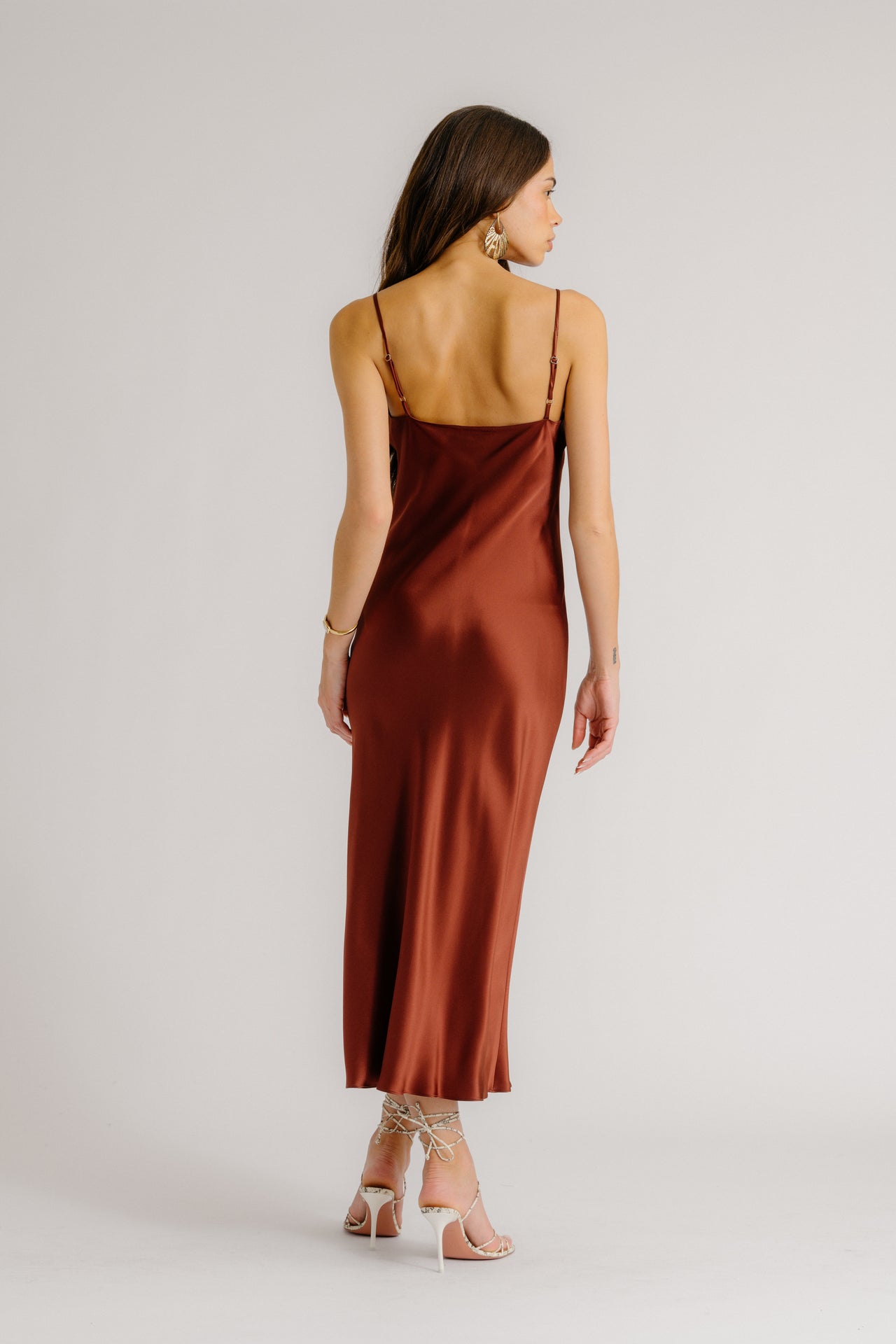 TAYLOR V-NECK BIAS CUT SILK DRESS TAYLOR V-NECK BIAS CUT SILK DRESS