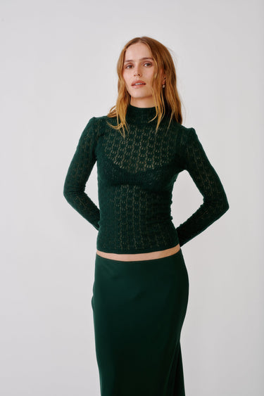 RHEA LONGSLEEVE MOCKNECK | HUNTER GREEN
