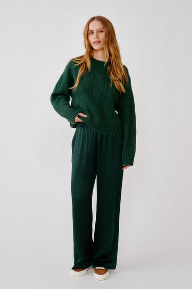 TRISTAN CREWNECK PULLOVER | HUNTER GREEN
