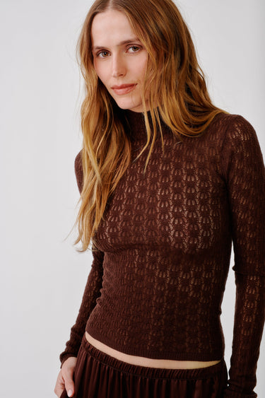 RHEA LONGSLEEVE MOCK NECK | CINNABAR