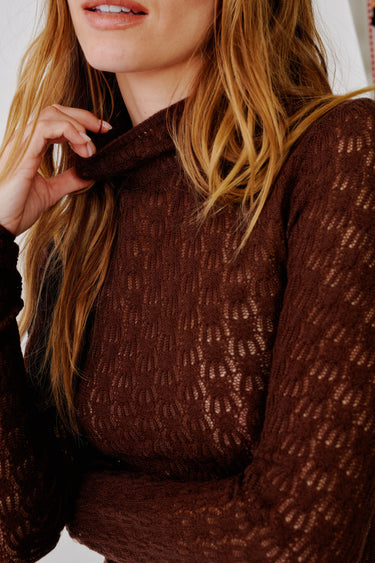 RHEA LONGSLEEVE MOCK NECK | CINNABAR