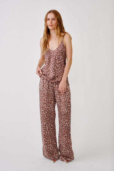 BRYNN C HIGH RISE PULL ON WIDE LEG PANT | DUNE/CINNABAR