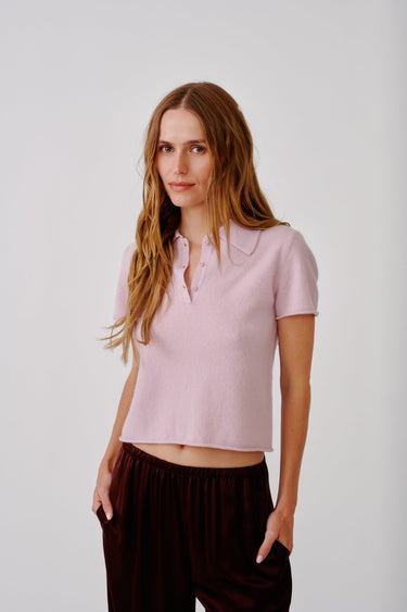 RITA SHRUNKEN SS POLO | SOFT PINK
