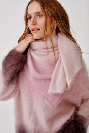 MONROE SQUARE OMBRE SCARF | SOFT PINK 3 MULTI