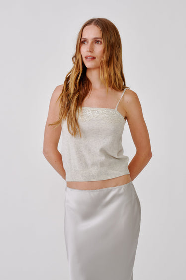 JOSIE STRAIGHT NECK CAMI | BLIZZARD