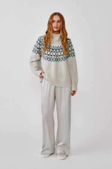 SCOTTIE SLOUCHY FAIRISLE MOCKNECK | FREEZE FAIRISLE