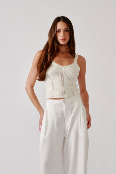 THEA SCOOP NECK TANK | GARDENIA