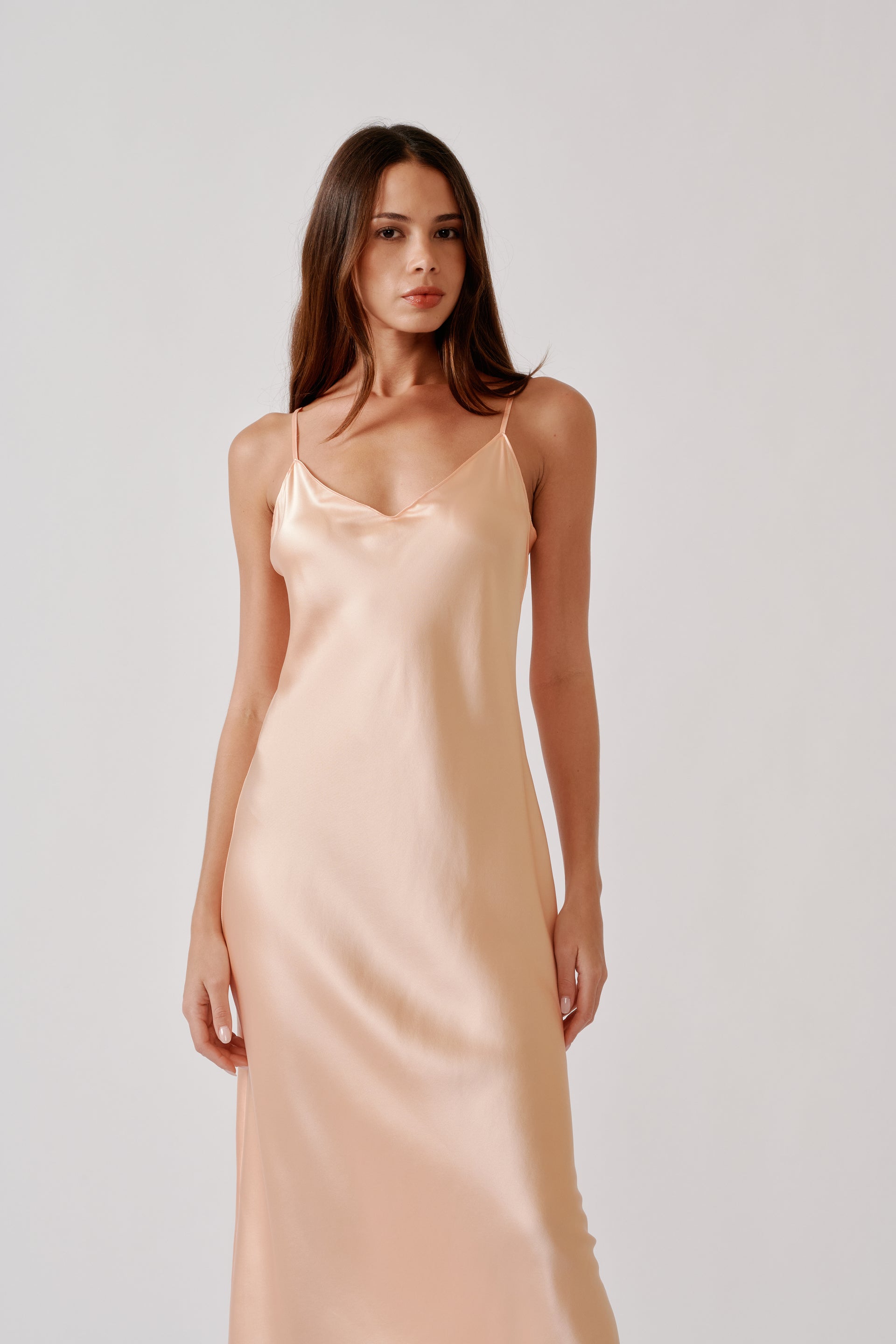 TAYLOR V-NECK SILK DRESS