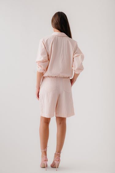 TALA CINCHED SEERSUCKER ANORAK PULLOVER | LUNAR