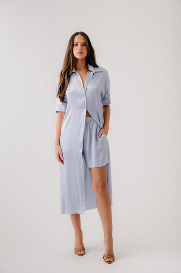 SIENNA SILK SHIRT DRESS | WHISPER