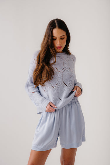 BRYNN HIGH RISE PULL ON SILK SHORT | WHISPER