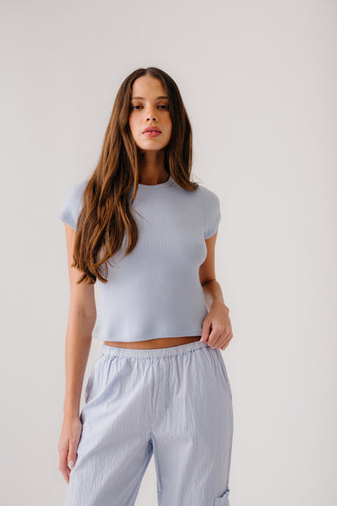 YAEL CROPPED BABY TEE | WHISPER