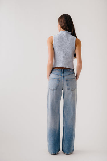 ATTICUS ROLL NECK CROPPED TANK | WHISPER