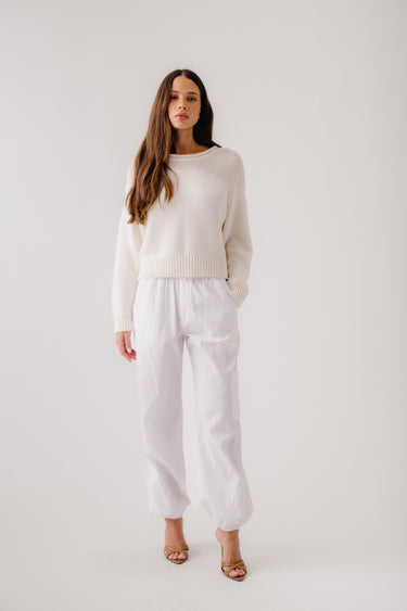 TONNI SLOUCHY JOGGER | WHITE - PRE ORDER