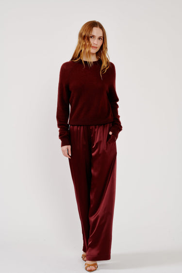JAYNE LAYERING CREWNECK in cabernet