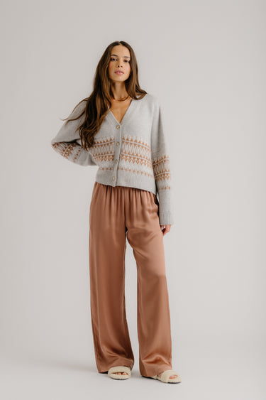 BRYNN HIGH RISE PULL ON WIDE LEG PANT | PRAIRIE SAND