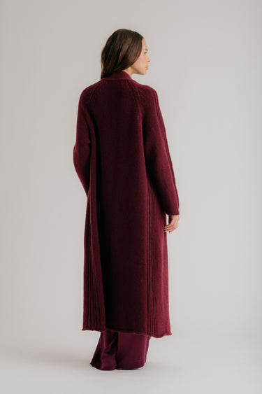 MERCEDES RELAXED CASHMERE DUSTER | BORDEAUX
