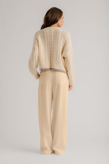GEMMA PULL ON STRAIGHT LEG PANT | BUTTERCREAM