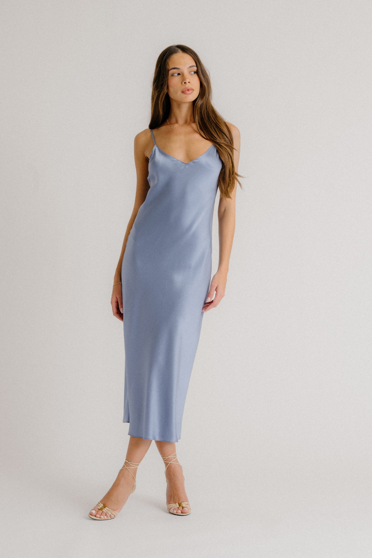 white christmas dresses Bias Cut Slip Dress in Plum – Veneka main image 0