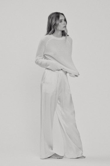 JAYNE LAYERING CREWNECK in gardenia