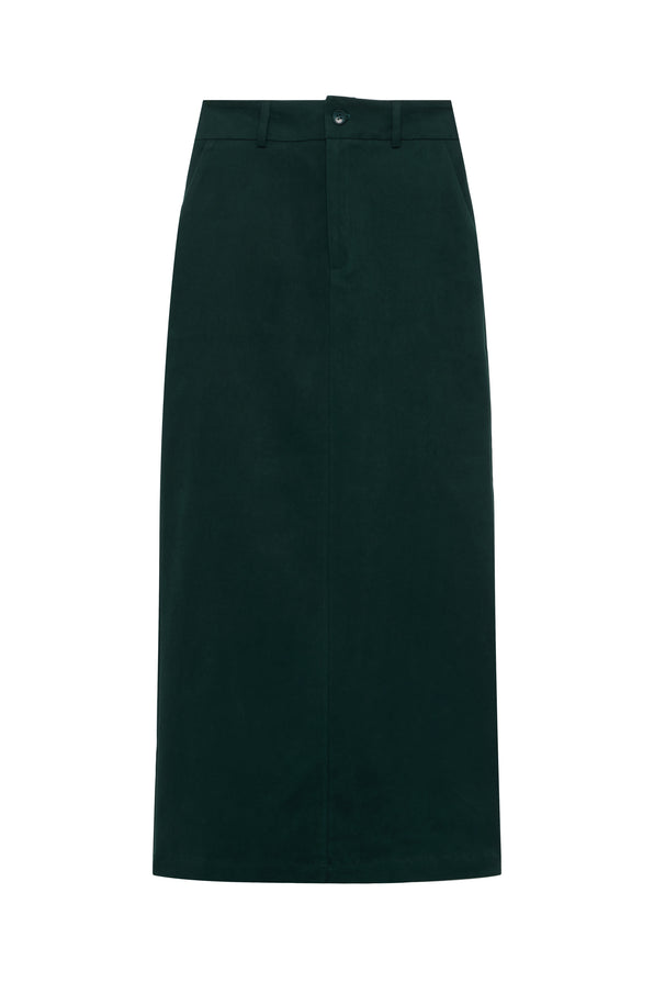 PATRICIA TWILL SKIRT | DEEP FOREST