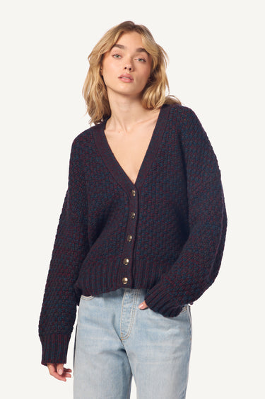 TISCH SLOUCHY CARDIGAN | BORDEAUX MULTI