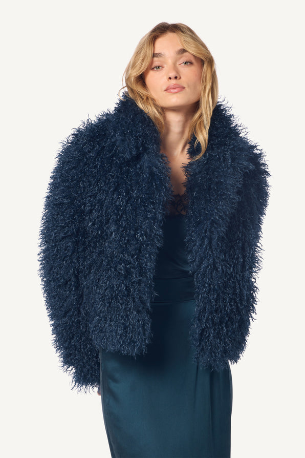 SHAE RELAXED FAUX FUR COAT | COMPASS