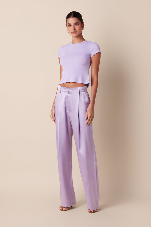 EMERSON PLEATED SILK PANT | PRISM
