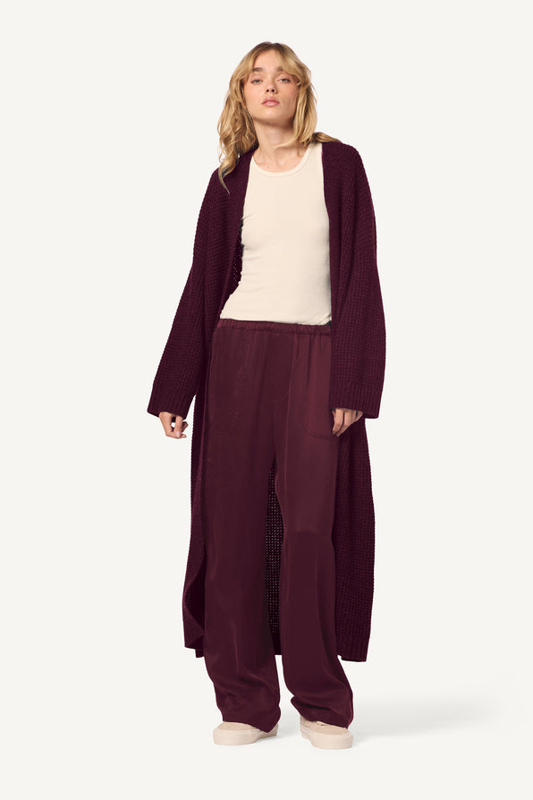 CEDAR SLOUCHY DUSTER | BORDEAUX