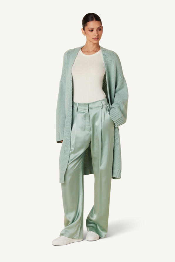 PERRY  OPEN FRONT CARDIGAN | SEAFOAM