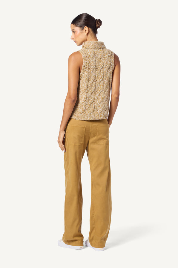 JOLENE FULL LENGTH UTILITY PANT | MATTE GOLD