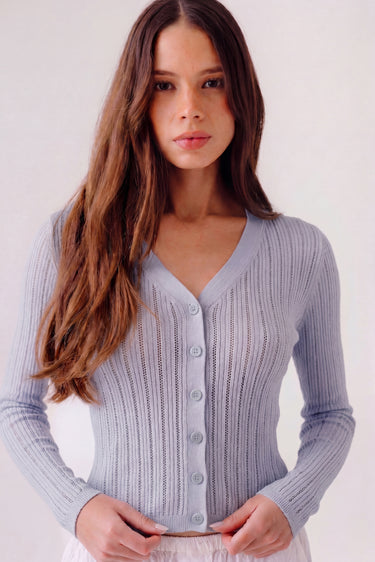 VINNI CASHMERE KNIT CARDIGAN | WHISPER